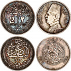 Egypt 2 Piastres 1929
KM# 348, Schön# 56; Silver; Ahmed Fuad I; XF