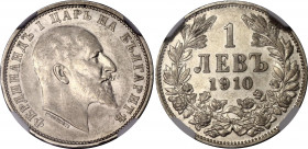 Bulgaria 1 Lev 1910 NGC AU 53
KM# 28; N# 12344; Silver; Ferdinand I