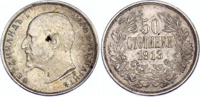 Bulgaria 50 Stotinki 1913
KM# 30, Schön# 30; N# 12341; Silver; Ferdinand I; UNC