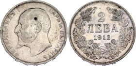 Bulgaria 2 Leva 1912
KM# 32; Ferdinand I; Silver, AUNC, mint luster.