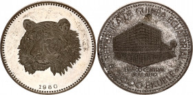 Equatorial Guinea 2000 Ekuele 1980 CHI
KM# 57; N# 45252; Silver; Tiger; Mint: Balerna; Mintage 1000; UNC Proof