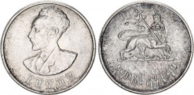Ethiopia 50 Cents 1944 EE 1936
KM# 37; Schön# 33; N# 7134; Silver; Hailé Selassié I; Mint: Philadelphia; UNC Toned