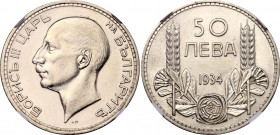 Bulgaria 50 Leva 1934 NGC AU 58
KM# 44; N# 10119; Silver; Boris III
