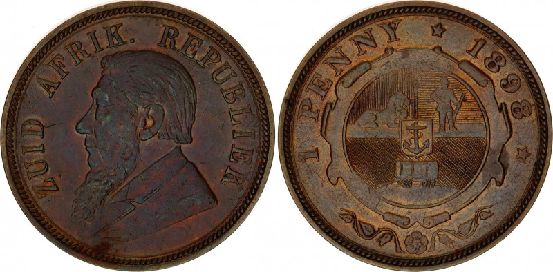 South Africa 1 Penny 1898
KM# 2; XF/AUNC, weak strike, mint luster remains