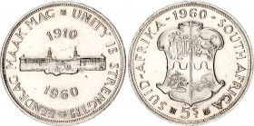 South Africa 5 Shillings 1960
KM# 55; Silver; 50th Anniversary of the Union of South Africa; UNC