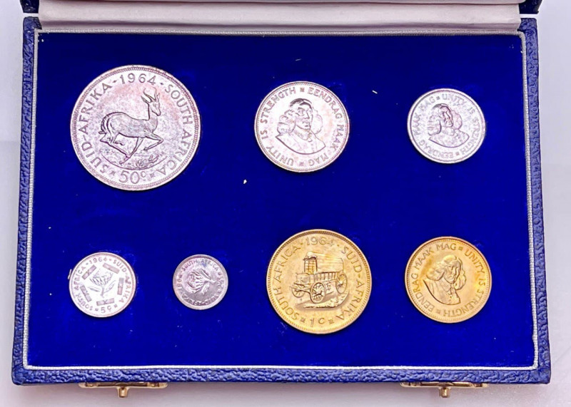 South Africa Proof Coin Set 1964
KM# PS60; With Silver., Proof; Mintage 13000 p...