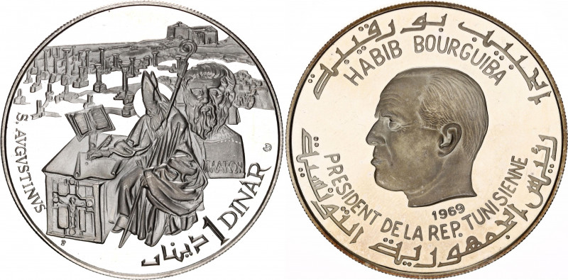 Tunisia 1 Dinar 1969 NI
KM# 296; N# 35749; Silver; History of Tunisia Series - ...