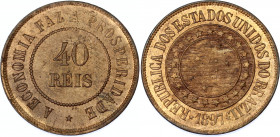 Brazil 40 Reis 1897
KM# 491; UNC with full mint luster