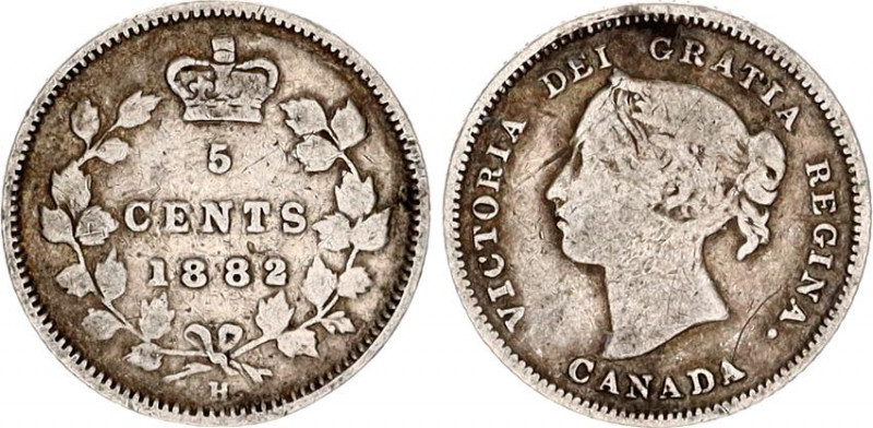 Canada 5 Cents 1882 H
KM# 2; Schön# 2; N# 420; Silver; Victoria; MInt: Birmingh...