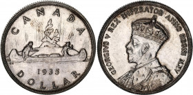 Canada 1 Dollar 1935
KM# 30; Silver; 25th Anniversary of the Reign of King George V; AUNC with hairlines