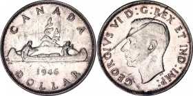 Canada 1 Dollar 1946 NNC MS 62
KM# 37; Silver; George VI