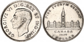 Canada 1 Dollar 1939
KM# 38; Silver; Georg VI; UNC with hairlines