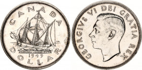 Canada 1 Dollar 1949
KM# 47; Silver; George VI; Accession of Newfoundland to Canada; AUNC with minor hairlines