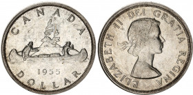 Canada 1 Dollar 1955
KM# 54; Arnprior - Die Break; Silver; Elizabeth II; XF
