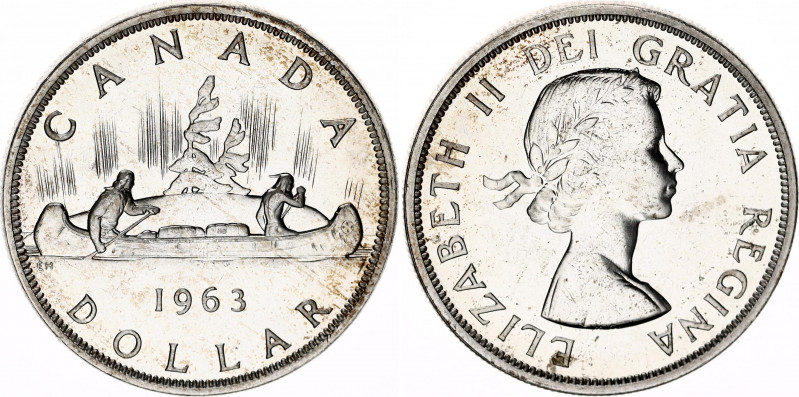 Canada 1 Dollar 1963
KM# 54; Silver., Prooflike; Elizabeth II; UNC