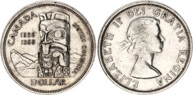 Canada 1 Dollar 1958
KM# 55; Silver; Elizabeth II; 100th Anniversary of British Columbia; AUNC/UNC with minor hairlines