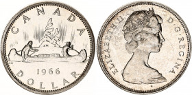 Canada 1 Dollar 1966
KM# 64.1; Large beads; Silver., Prooflike; Elizabeth II; UNC