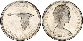 Canada 1 Dollar 1967
KM# 70; Silver; Elizabeth II; 100th Anniversary of Canada; UNC