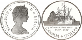 Canada 1 Dollar 1987
KM# 154; Silver., Proof; Sailing ship John Davis