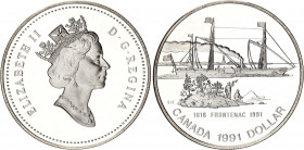 Canada 1 Dollar 1991
KM# 179; Silver., Proof; Ship Frontenac