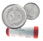 Canada Full Roll of 25 Cents 2006
KM# 629, Schön# 649; N# 317; Nickel plated steel; Elizabeth II; Medal of Bravery; 40 pcs; UNC