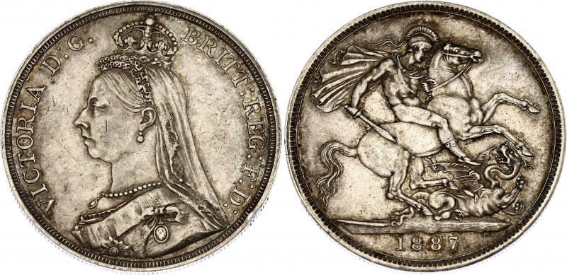 Great Britain 1 Crown 1887
KM# 765; Sp# 3921; Silver 28.16 g.; Victoria; XF-AUN...