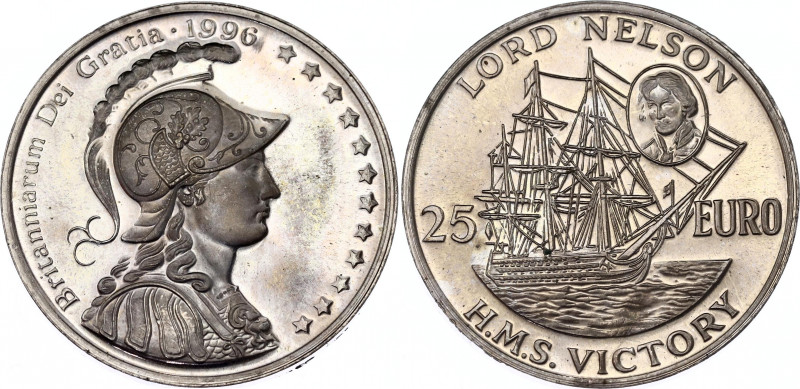 Great Britain 25 Euro 1996 Silver Medal
HMS Victory - Lord Nelson. Silver Proof...