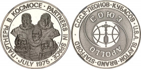 United States Commemorative Silver Medal "Apollo - Soyuz" 1975 NGC PF 69 Ultra Cameo
Silver; Apollo - Soyuz (Brand, Slayton, Stafford, Leonow, Kubass...
