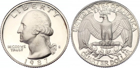 United States 25 Cents 1987 S
KM# 164a, Schön# 168a, KM# A164a; N# 55; Copper-nickel clad copper; Proof