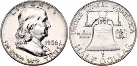 United States 1/2 Dollar 1956
KM# 199; Schön# 200; Silver; "Franklin Half Dollar"; Type 1 reverse; Mintage 33469; UNC Proof