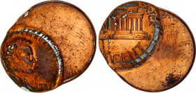 United States 1 Cent 1983 Offset Error
KM# 201; Schön# 202a; N# 43; "Lincoln Memorial Cent"; Offset Error
