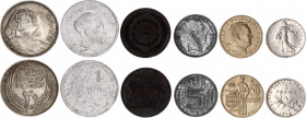 World Lot of 6 Coins 1821 - 1962
Various Countries, Dates & Denominations; with Silver; VF-AUNC