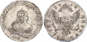 Russia Poltina 1743
Bit# 299 R; Silver 12,7g.; AUNC, Rare.
