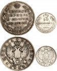 Russia 10 Kopeks & Poltina 1819 - 1824
Bit# 233 & 181; Silver; VF