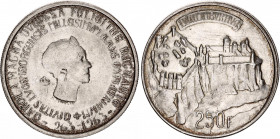 Luxembourg 250 Francs 1963 (ND)
KM# 53.1; Silver; Charlotte; Millennium of Luxembourg City; XF-AUNC