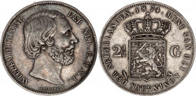 Netherlands 2-1/2 Gulden 1874
KM# 82; Silver; William III; VF-XF Toned