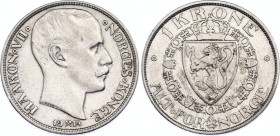 Norway 1 Kroner 1914
KM# 369; N# 14690; Silver; Haakon VII; AUNC