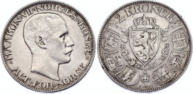 Norway 2 Kroner 1917
KM# 370; N# 13423; Silver; Haakon VII; XF-AUNC