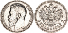 Russia 1 Rouble 1901 ФЗ
Bit# 53; Silver 19.90 g.; XF
