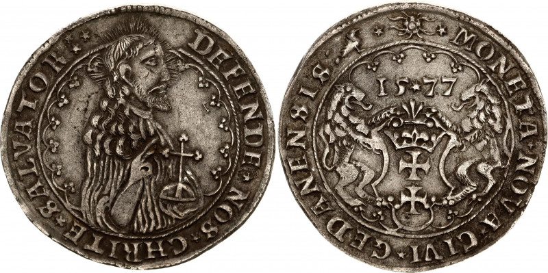 Poland 1 Taler 1577 Collectors Copy
Dav. 8453; Silver 26.58 g.; Stephan Bathory...