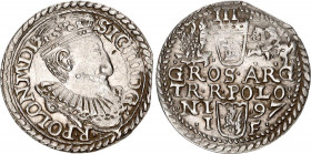 Poland 3 Groschen / Trojak 1597 Sigismund III Vasa
Iger O.97.2.m; Silver; Sigismund III Vasa (1587-1632); Mint: Olkusch (Olkusz); AUNC