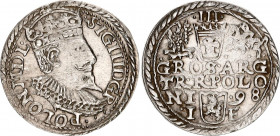 Poland 3 Groschen / Trojak 1598 Sigismund III Vasa
Iger O.98.1.b; Silver; Sigismund III Vasa (1587-1632); Mint: Olkusch (Olkusz); XF