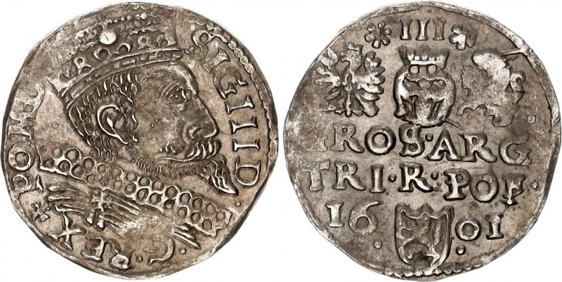 Poland 3 Groschen / Trojak 1601 Sigismund III Vasa
Iger W.01.3 (type); Silver; ...