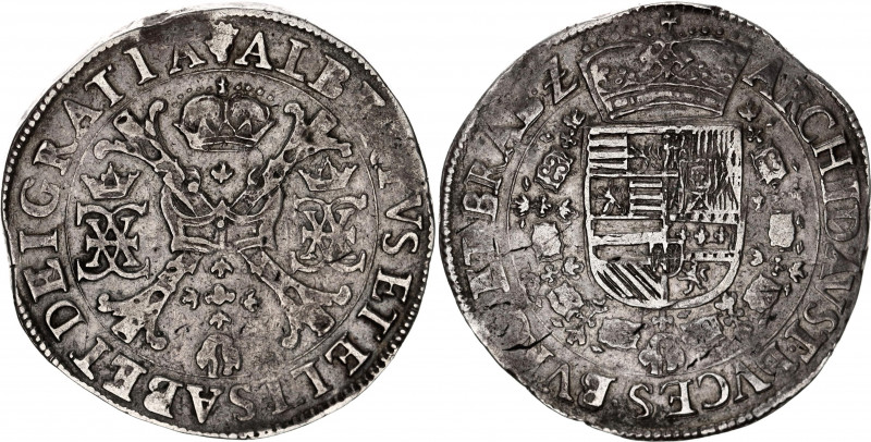 Spanish Netherlands 1 Patagon 1612 - 1613 (ND)
KM# 35.1; Silver; Albert & Isabe...