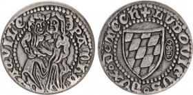 German States Denar 1413 (1983) Restrike
Silver 3.09 g.; Herzog Ludwigs von Teck; With original box & certificate