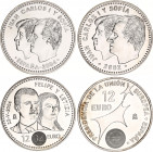 Spain 2 x 12 Euro 2002 - 2004
KM# 1049 & 1069; Silver; Carlos & Sophia, Filipe & Lutecia; UNC