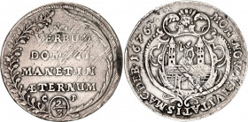 German States Magdeburg 2/3 Taler 1676 CP
Dav. 640; Silver; XF-