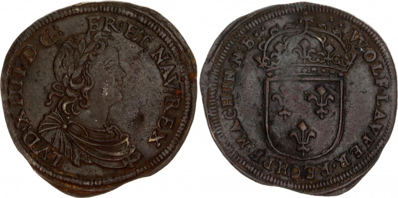 German States Nurnberg Reichspfennig Jeton 1640th (ND)
Mitch.1736; Bronze 3.81 ...