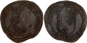 German States Nurnberg Reichspfennig Jeton 1640th (ND)
Mitch.1736; Bronze 3.81 g., 29 mm; Wolf Lauffer II, Meister (1612-1651); VF-XF Toned