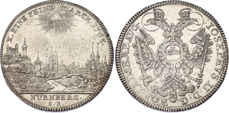 German States Nurnberg 1 Conventionstaler 1765 SR
KM# 351, N# 47176; Silver; XF